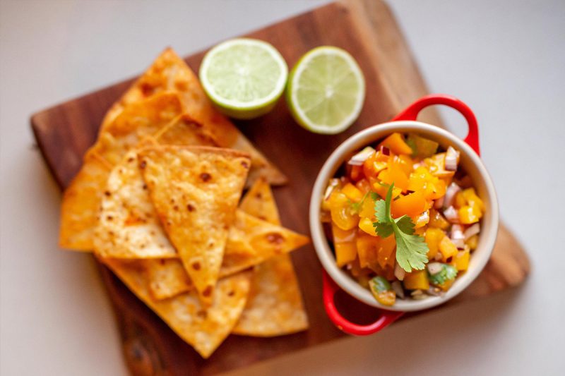 Homemade Tortilla Chips And Yellow Tomato Salsa Recipe 7445